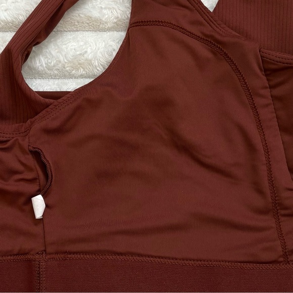 JoyLab Sports Bra Ribbed Tie Front Medium - Picture 4 of 7